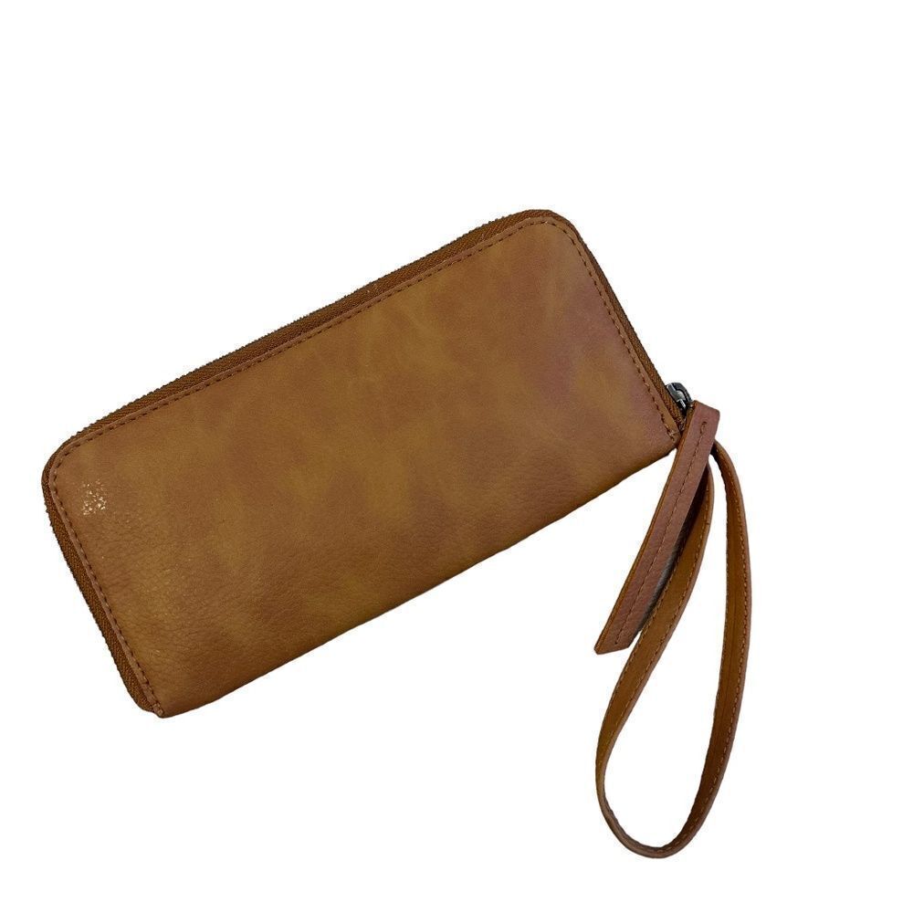NWT Tan Leather Free People Wrist Wallet